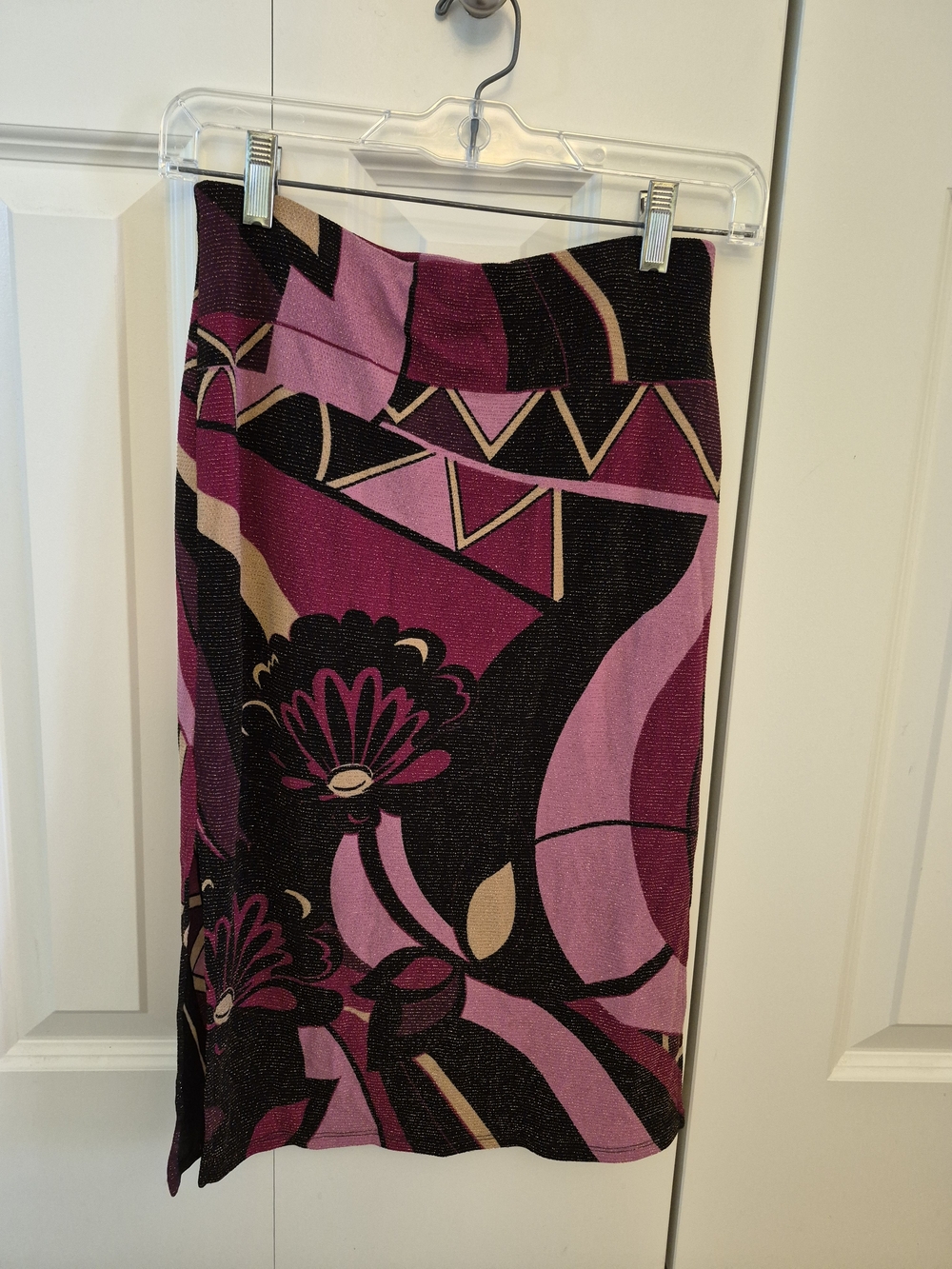 Vintage Guess Y2K Shimmer Floral Print Pencil Skirt